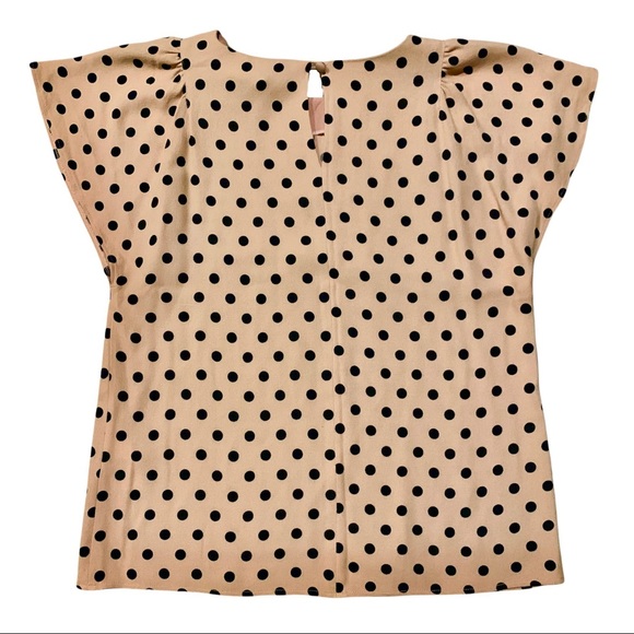 Red VALENTINO Micro Polka Dot Print Blouse, Size 38 IT (US 2) - Picture 8 of 16